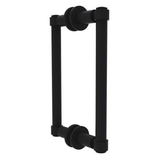 Allied Brass 405-8BB 10.3" x 5.6" Matte Black Solid Brass Back-to-Back Shower Door Pull