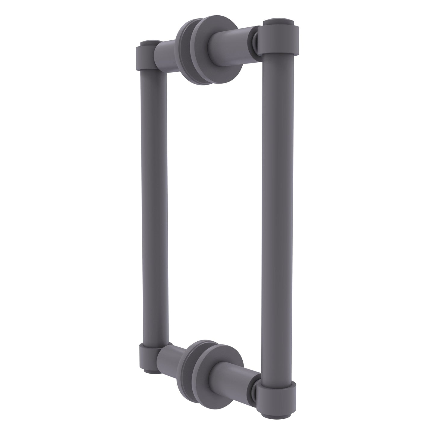 Allied Brass 405-8BB 10.3" x 5.6" Matte Gray Solid Brass Back-to-Back Shower Door Pull