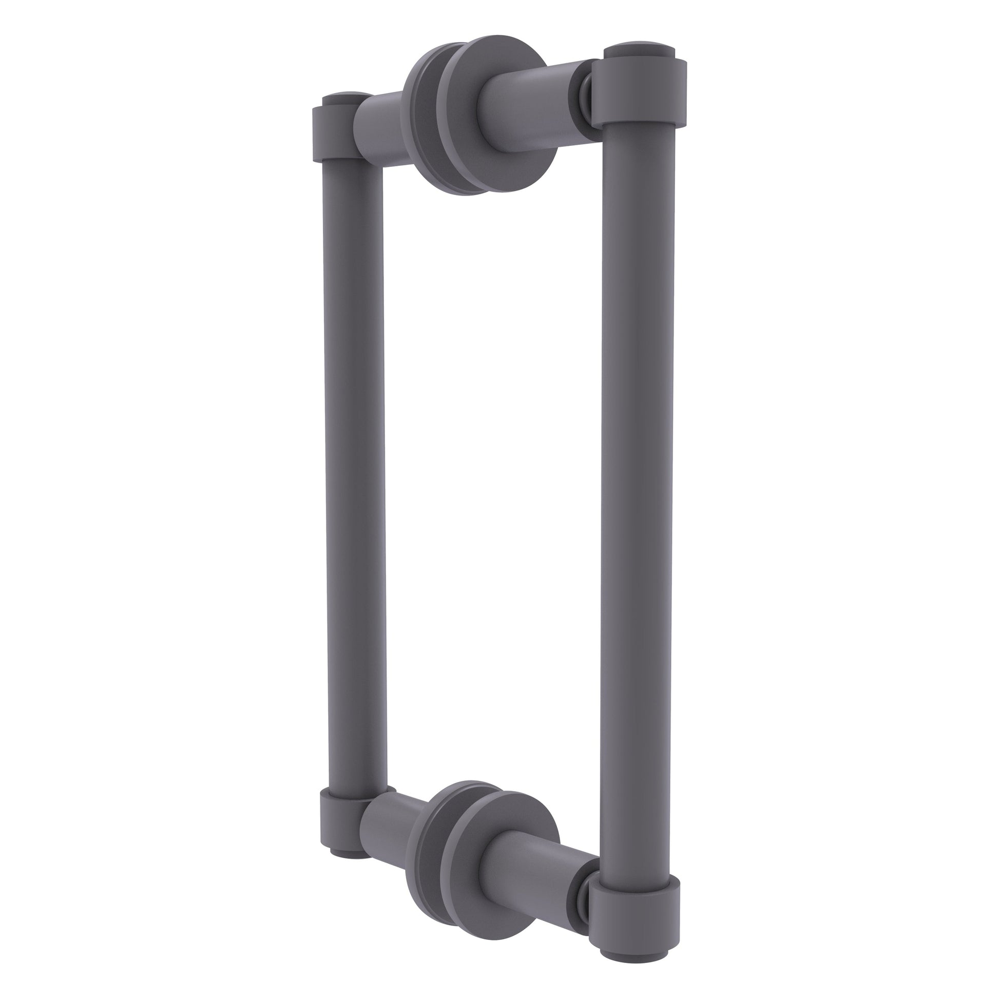 Allied Brass 405-8BB 10.3" x 5.6" Matte Gray Solid Brass Back-to-Back Shower Door Pull