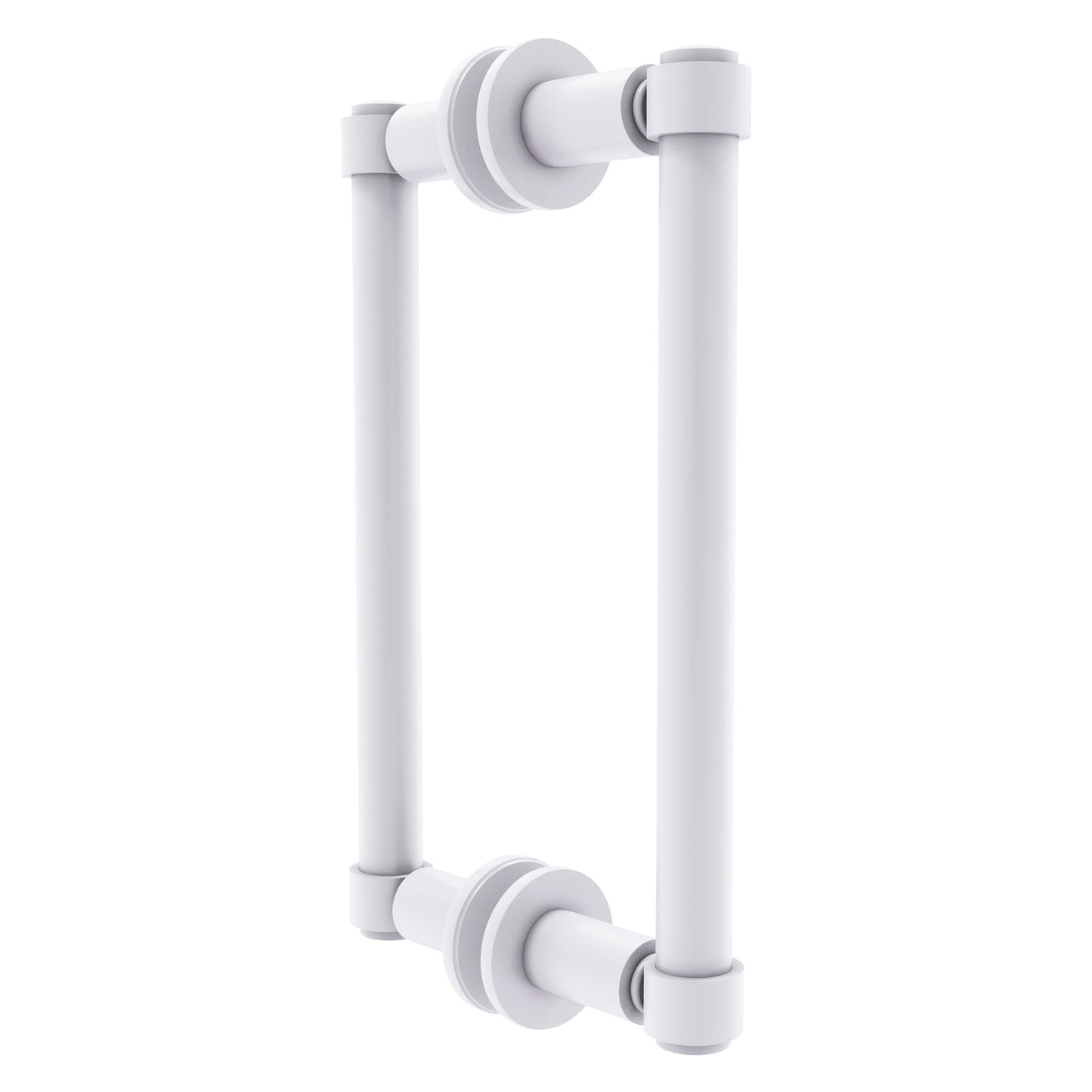 Allied Brass 405-8BB 10.3" x 5.6" Matte White Solid Brass Back-to-Back Shower Door Pull