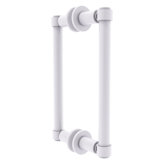 Allied Brass 405-8BB 10.3" x 5.6" Matte White Solid Brass Back-to-Back Shower Door Pull