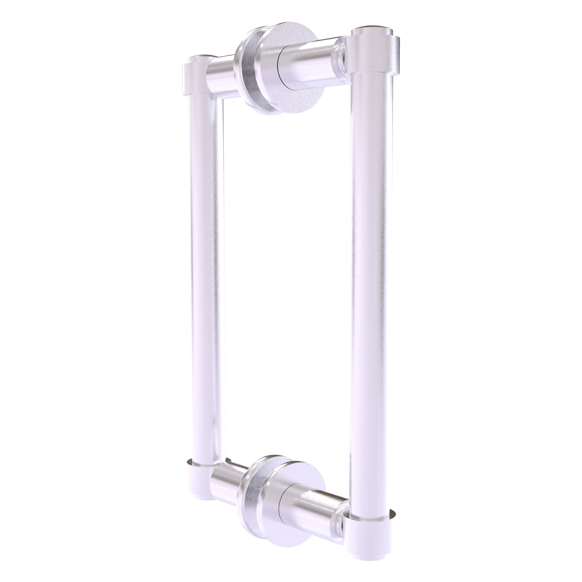 Allied Brass 405-8BB 10.3" x 5.6" Satin Chrome Solid Brass Back-to-Back Shower Door Pull