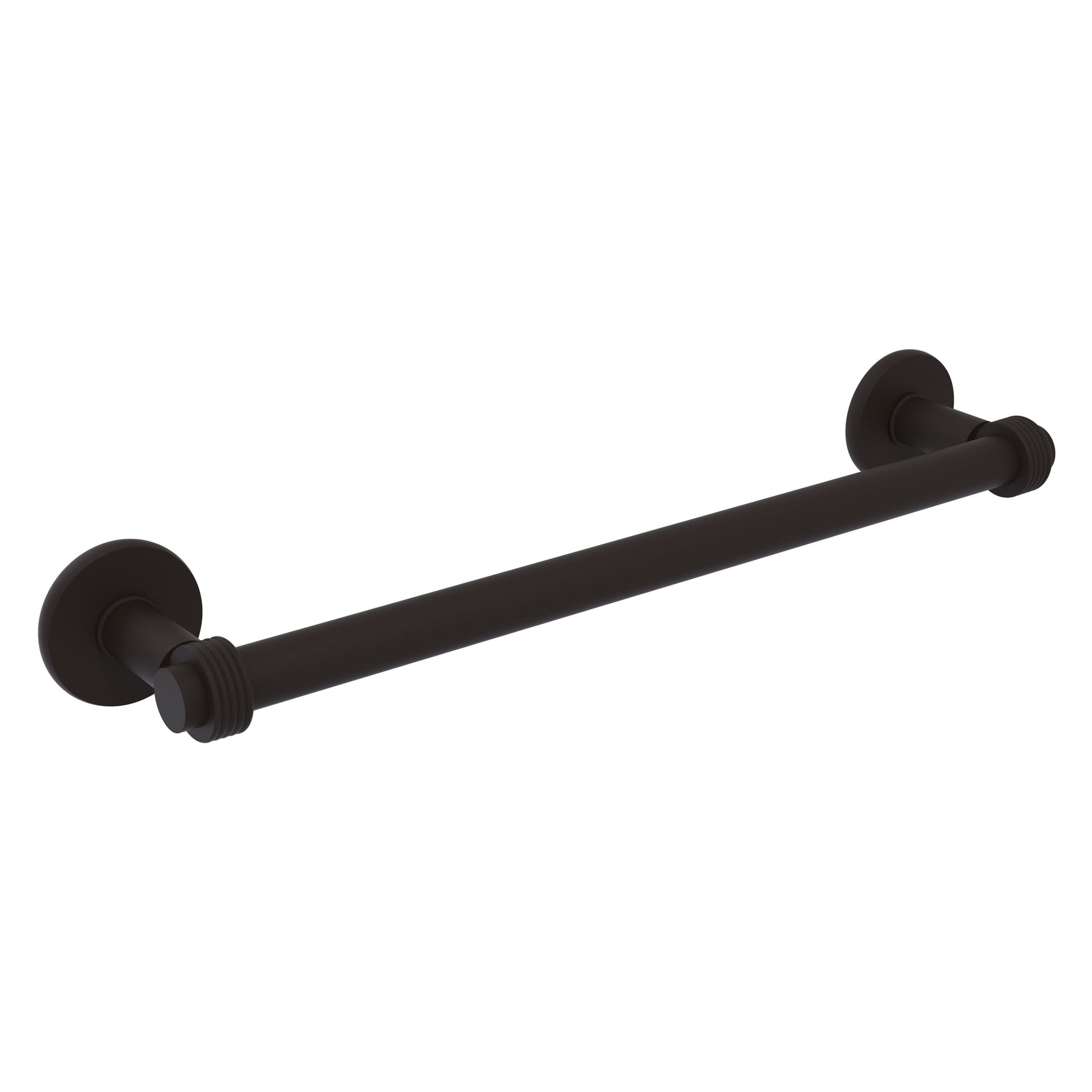 Allied Brass Continental 18" x 20.5" Oil Rubbed Bronze Solid Brass Towel Bar With Grooved Detail