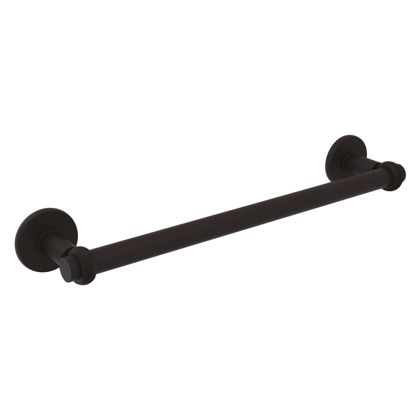 Allied Brass Continental 18" x 20.5" Oil Rubbed Bronze Solid Brass Towel Bar With Twist Detail