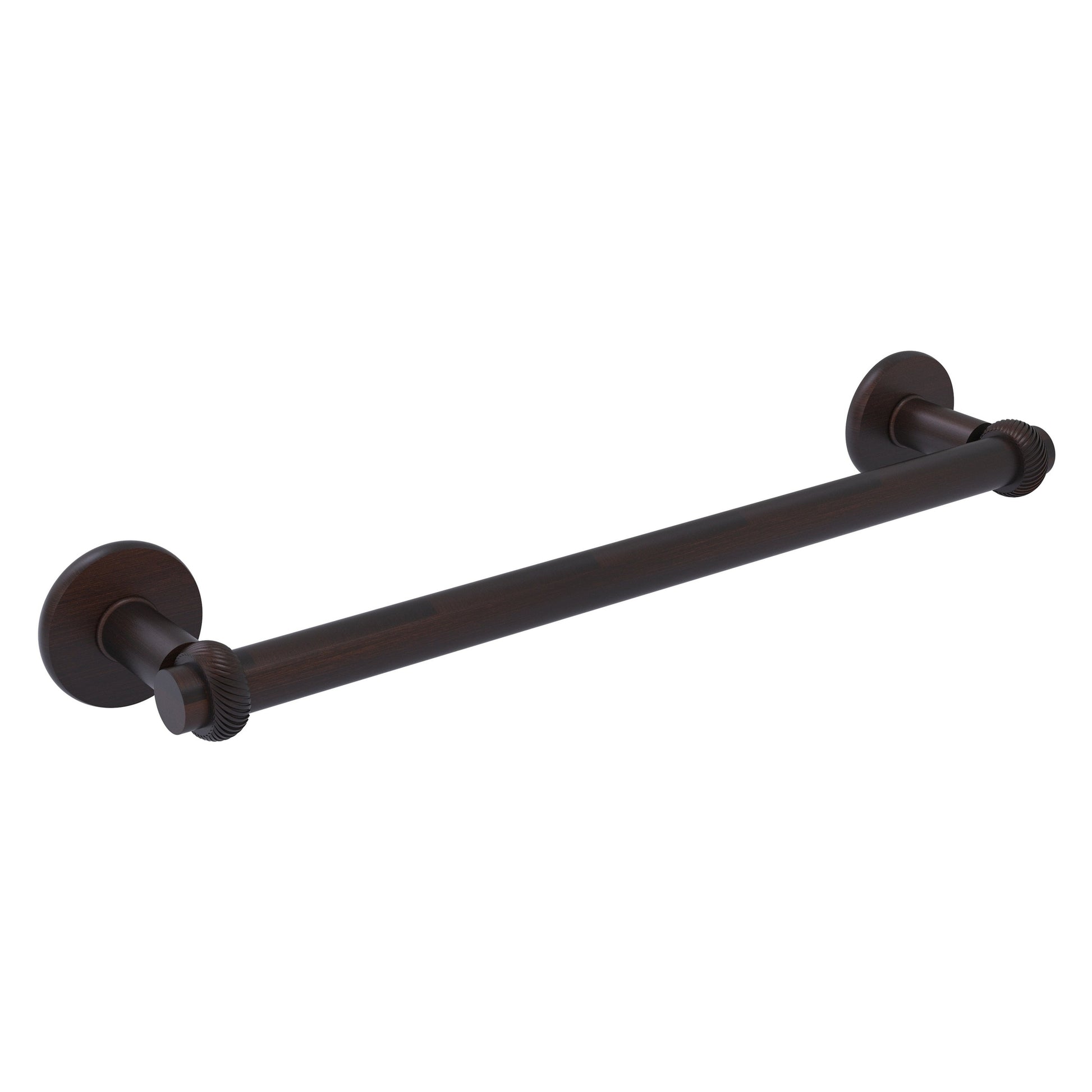 Allied Brass Continental 18" x 20.5" Venetian Bronze Solid Brass Towel Bar With Twist Detail