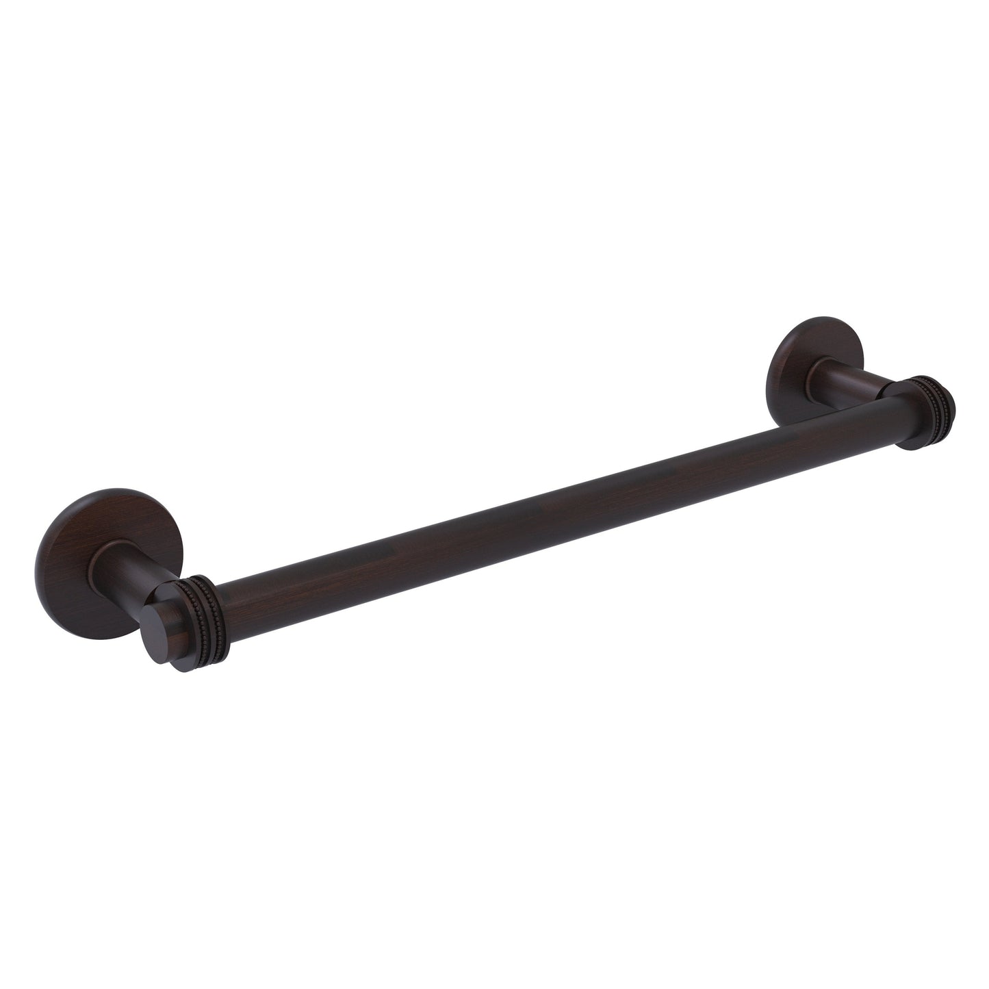 Allied Brass Continental 18" x 20.5" Venetian Bronze Solid Brass Towel Bar with Dotted Detail