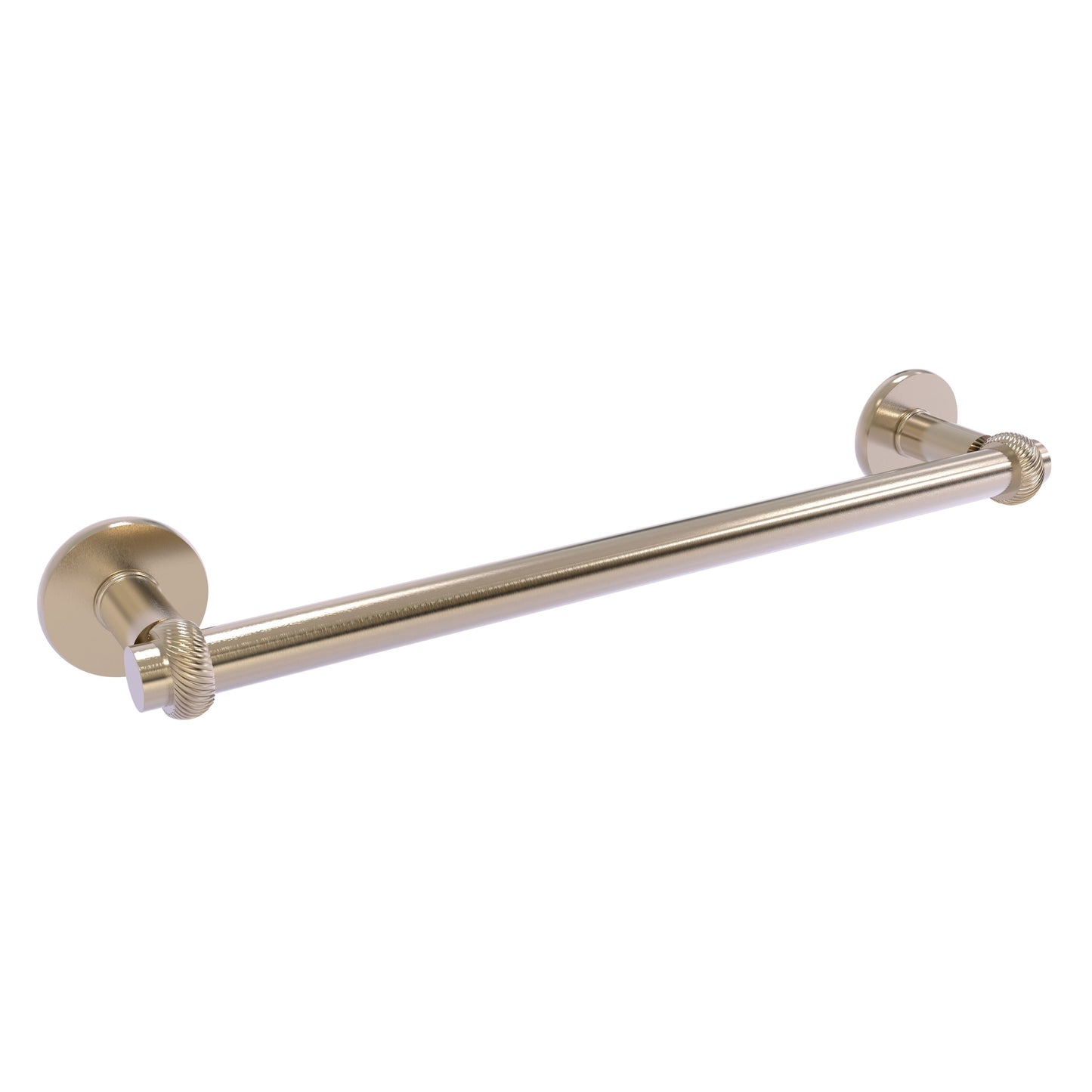 Allied Brass Continental 20" x 26.5" Antique Pewter Solid Brass Towel Bar With Twist Detail