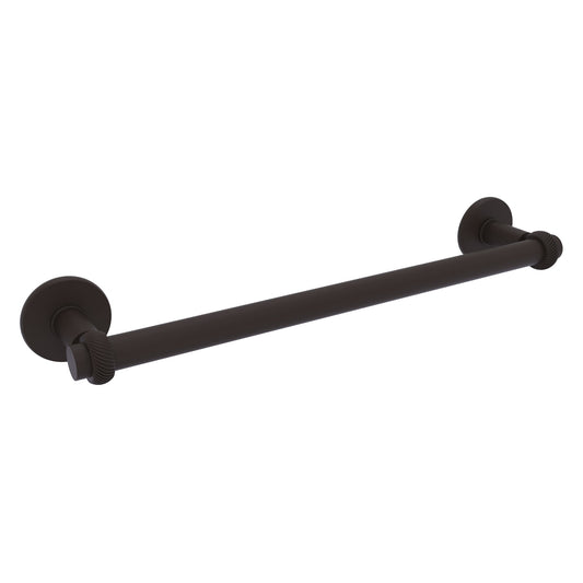 Allied Brass Continental 20" x 26.5" Oil Rubbed Bronze Solid Brass Towel Bar With Twist Detail