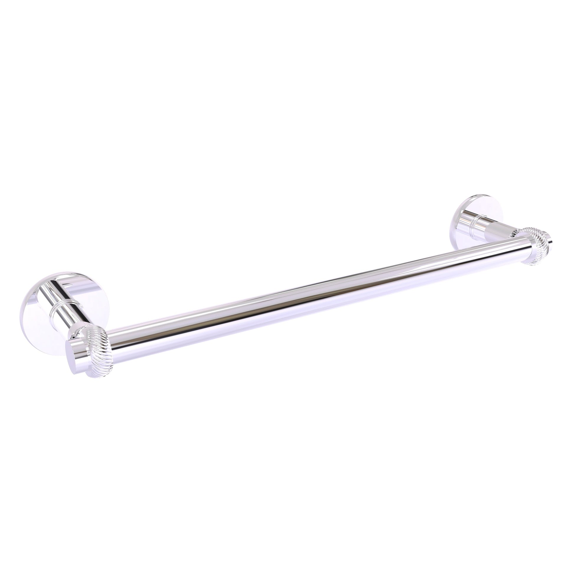 Allied Brass Continental 20" x 26.5" Polished Chrome Solid Brass Towel Bar With Twist Detail