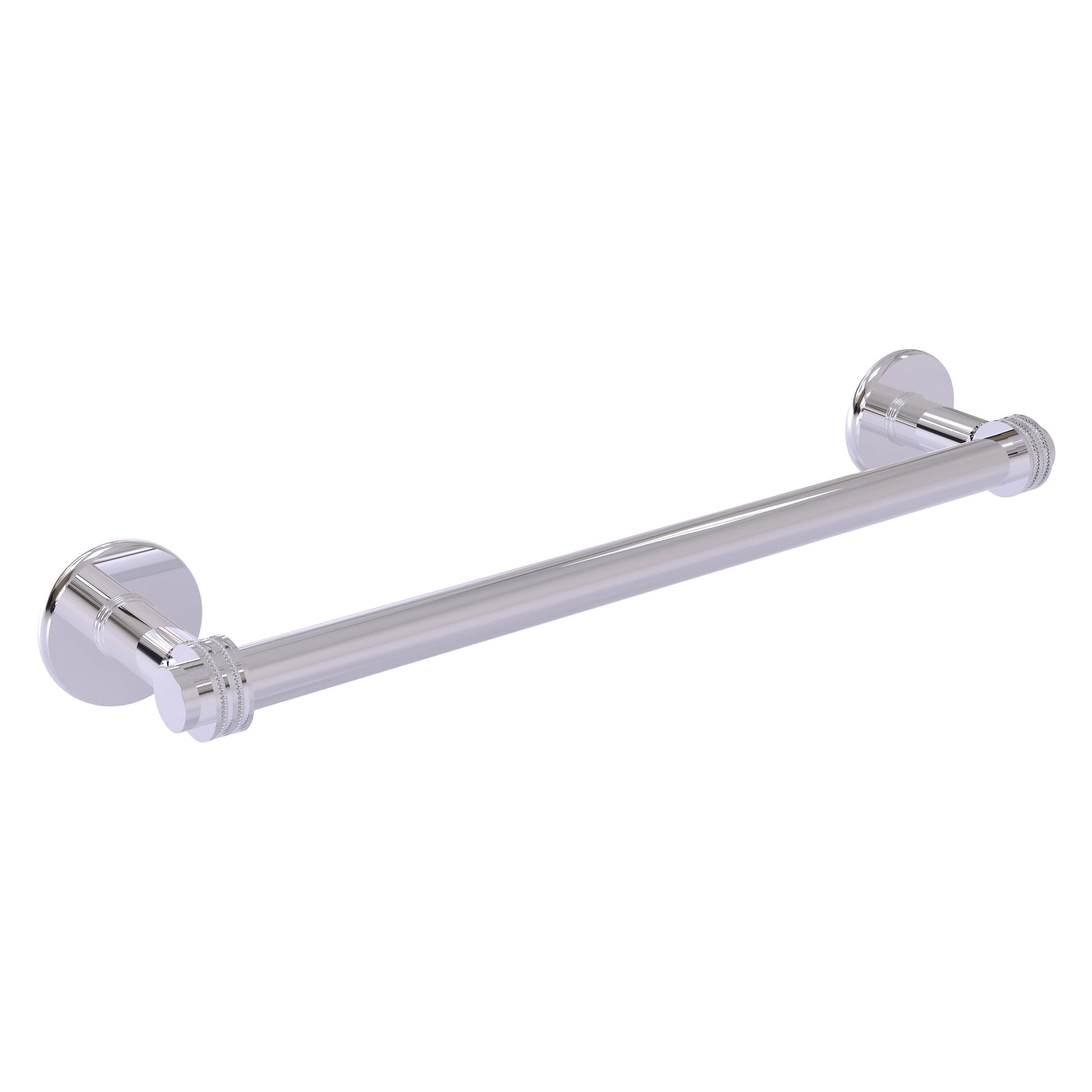 Allied Brass Continental 20" x 26.5" Polished Chrome Solid Brass Towel Bar with Dotted Detail