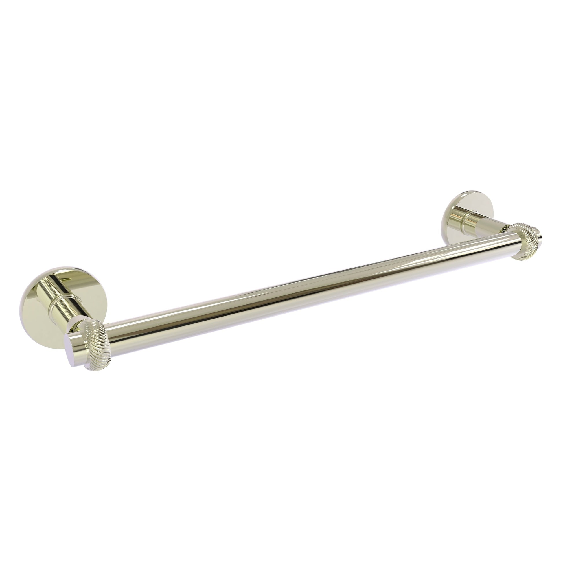 Allied Brass Continental 20" x 26.5" Polished Nickel Solid Brass Towel Bar With Twist Detail