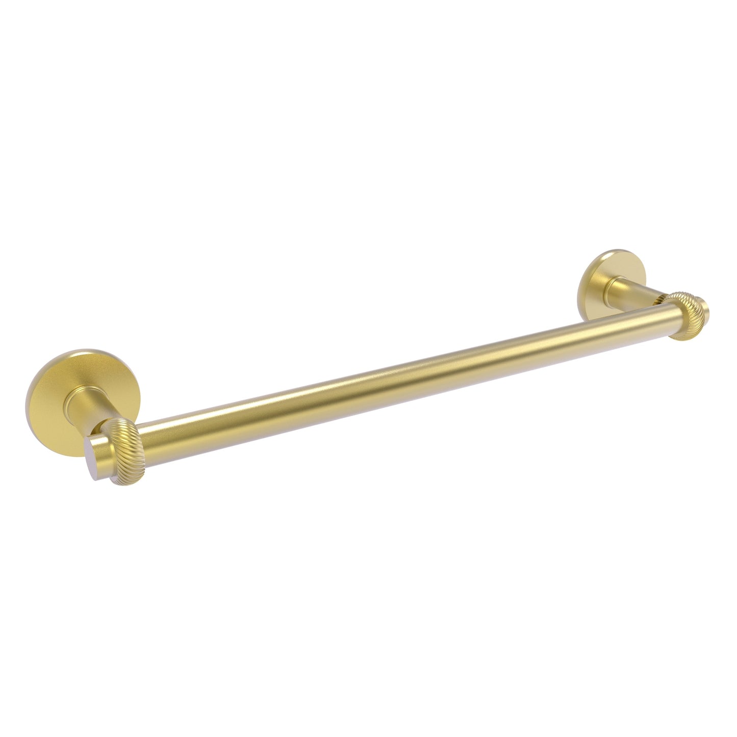 Allied Brass Continental 20" x 26.5" Satin Brass Solid Brass Towel Bar With Twist Detail