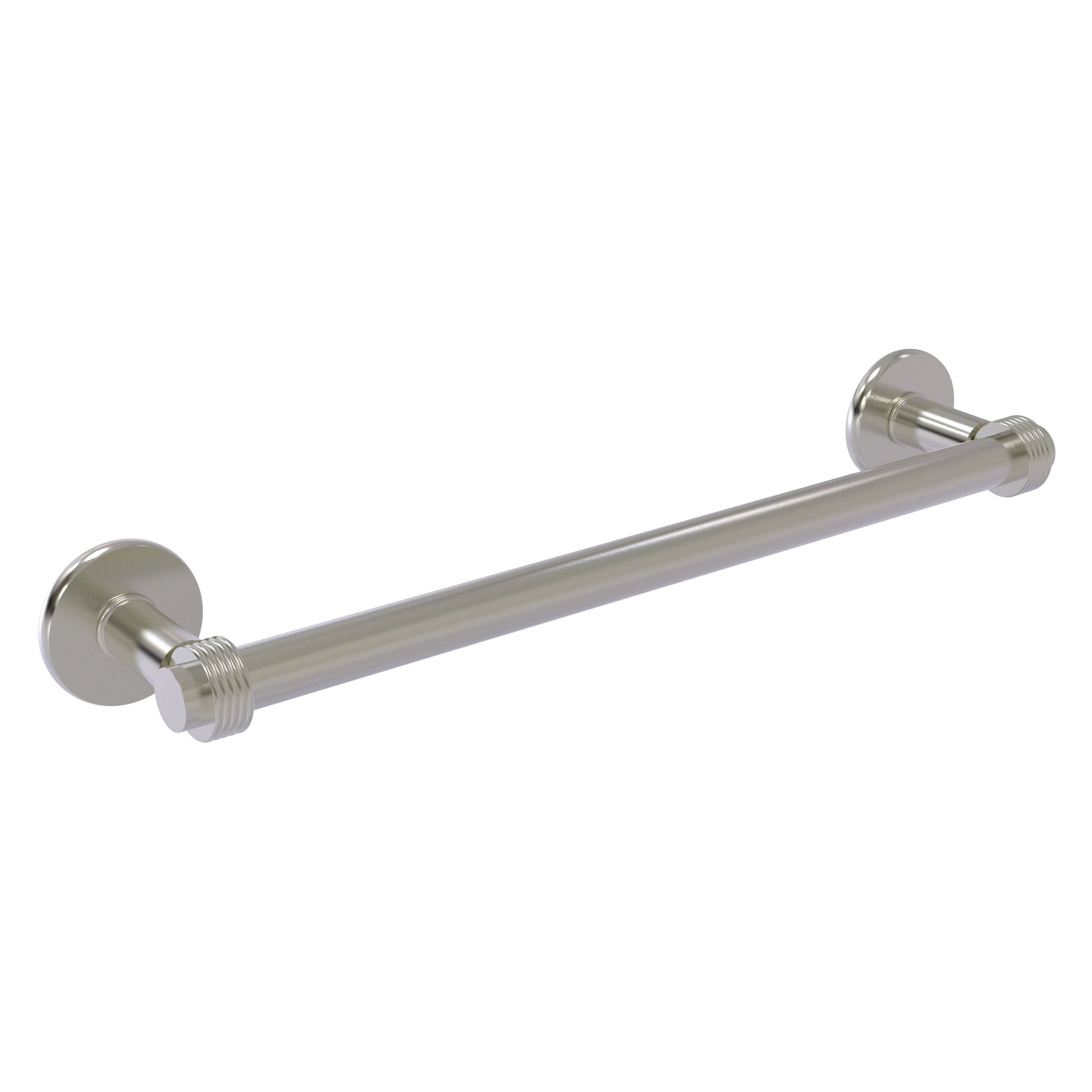 Allied Brass Continental 20" x 26.5" Satin Nickel Solid Brass Towel Bar With Grooved Detail