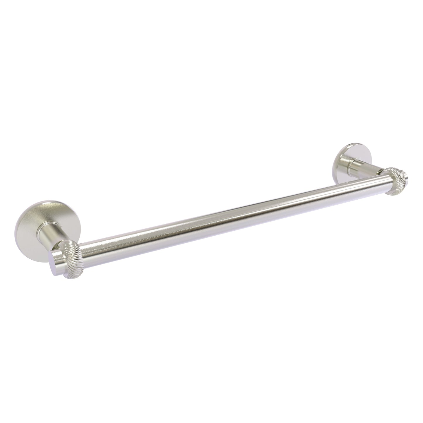 Allied Brass Continental 20" x 26.5" Satin Nickel Solid Brass Towel Bar With Twist Detail