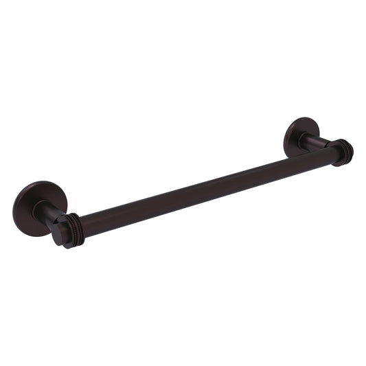Allied Brass Continental 30" x 32.5" Antique Bronze Solid Brass Towel Bar with Dotted Detail