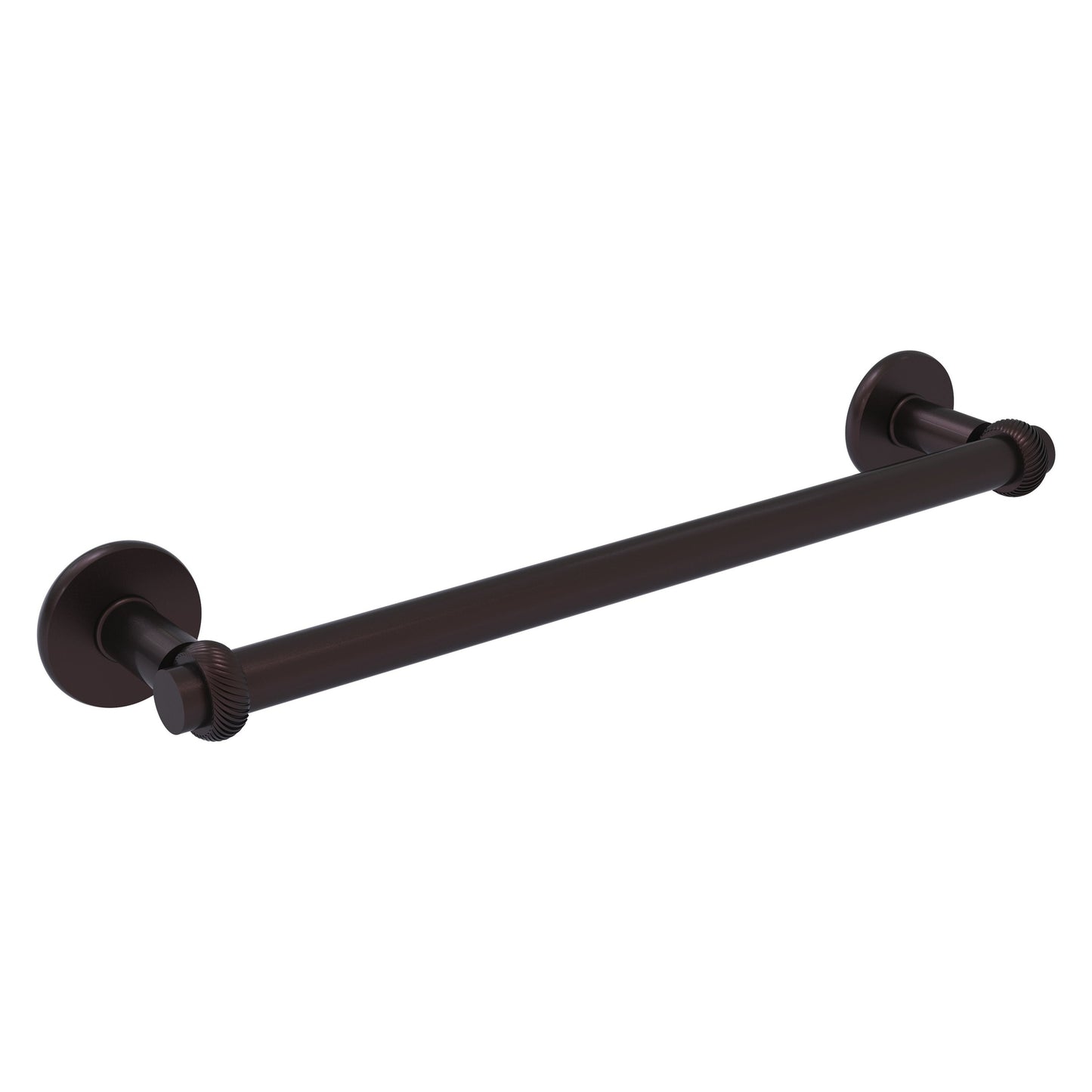 Allied Brass Continental 36" x 38.5" Antique Bronze Solid Brass Towel Bar With Twist Detail