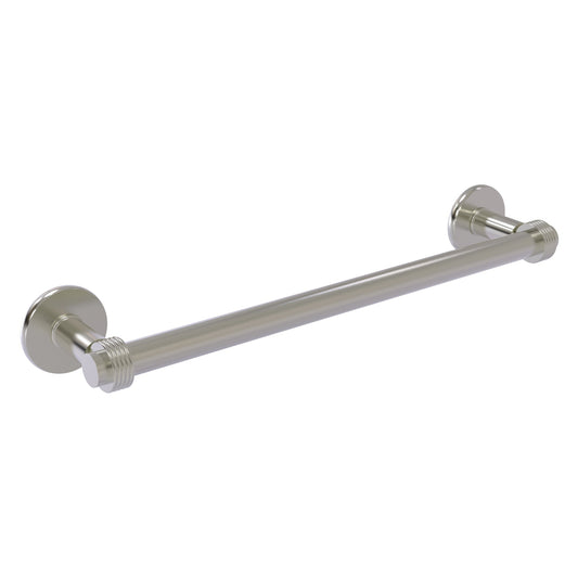 Allied Brass Continental 36" x 38.5" Satin Nickel Solid Brass Towel Bar With Grooved Detail