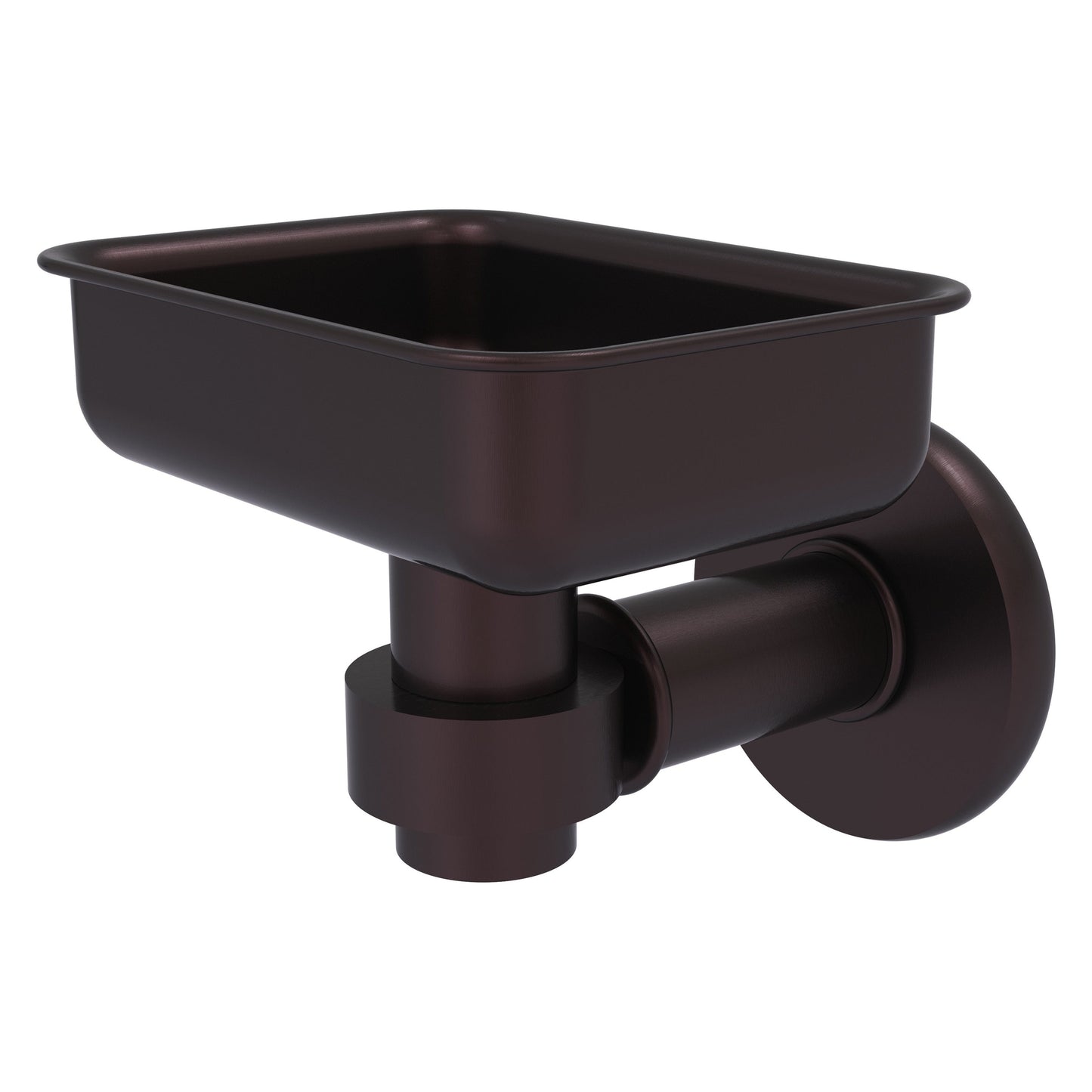Allied Brass Continental 4.5" x 3.5" Antique Bronze Solid Brass Wall-Mounted Soap Dish Holder