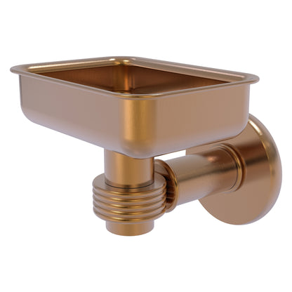 Allied Brass Continental 4.5" x 3.5" Brushed Bronze Solid Brass Wall-Mounted Soap Dish Holder with Grooved Accents