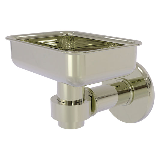 Allied Brass Continental 4.5" x 3.5" Polished Nickel Solid Brass Wall-Mounted Soap Dish Holder