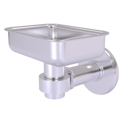 Allied Brass Continental 4.5" x 3.5" Satin Chrome Solid Brass Wall-Mounted Soap Dish Holder