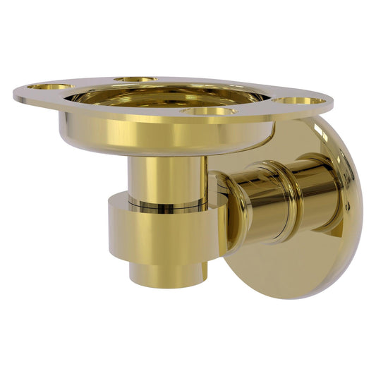 Allied Brass Continental 4.5" x 3.5" Unlacquered Brass Solid Brass Tumbler Toothbrush Holder