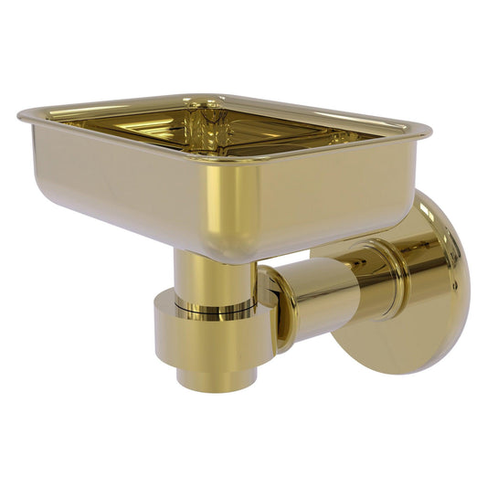 Allied Brass Continental 4.5" x 3.5" Unlacquered Brass Solid Brass Wall-Mounted Soap Dish Holder