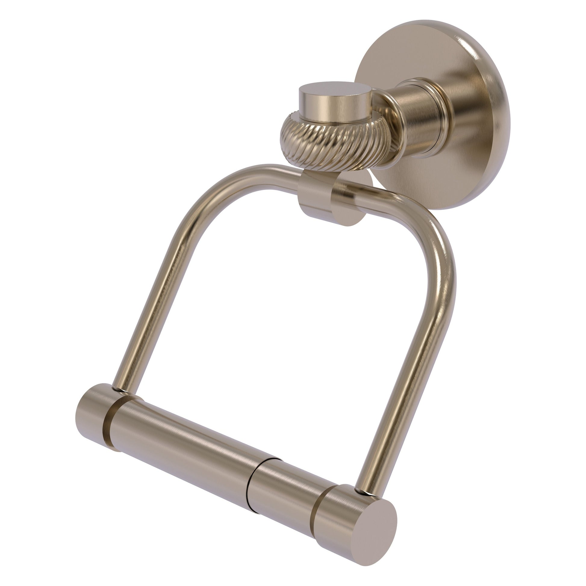 Allied Brass Continental 5.5" x 5" Antique Pewter Solid Brass 2-Post Toilet Tissue Holder with Twisted Accents