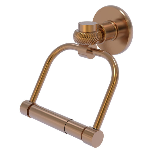 Allied Brass Continental 5.5" x 5" Brushed Bronze Solid Brass 2-Post Toilet Tissue Holder with Twisted Accents