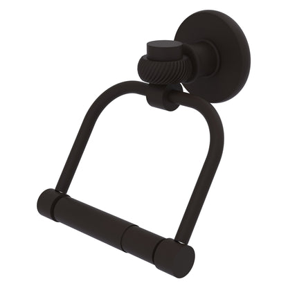 Allied Brass Continental 5.5" x 5" Oil Rubbed Bronze Solid Brass 2-Post Toilet Tissue Holder with Twisted Accents