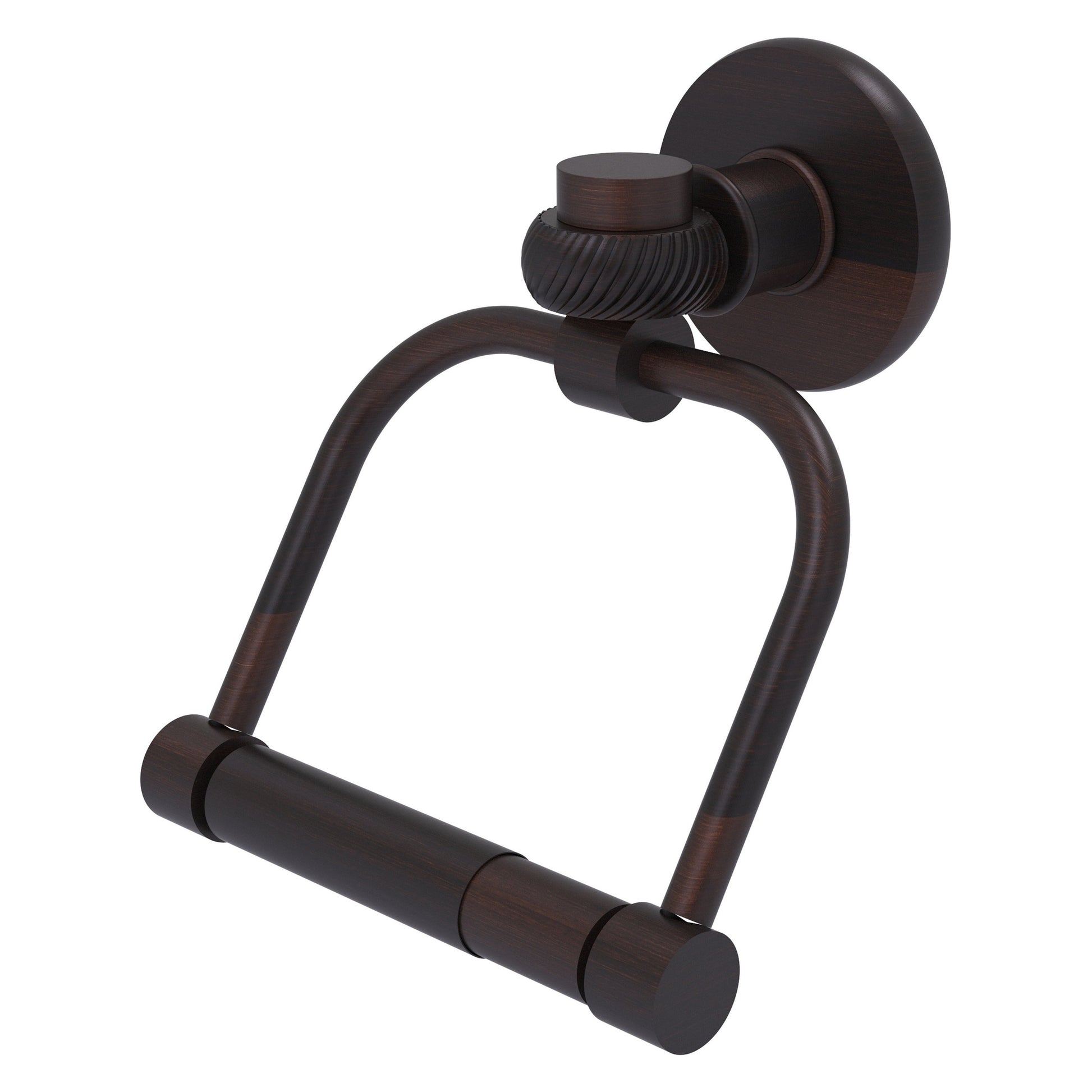 Allied Brass Continental 5.5" x 5" Venetian Bronze Solid Brass 2-Post Toilet Tissue Holder with Twisted Accents