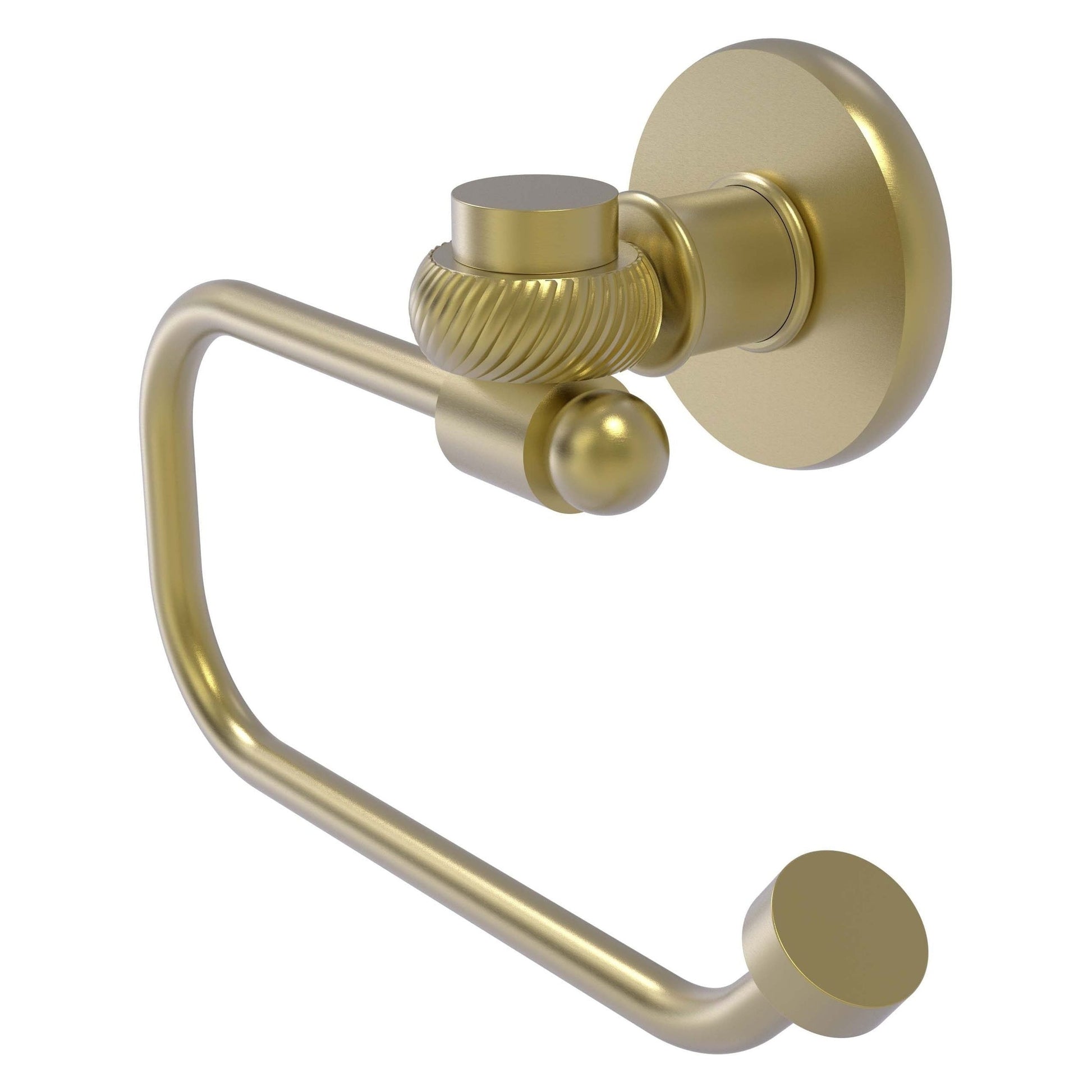 Allied Brass Continental 6.8" x 7" Satin Brass Solid Brass Euro-Style Toilet Tissue Holder with Twisted Accents