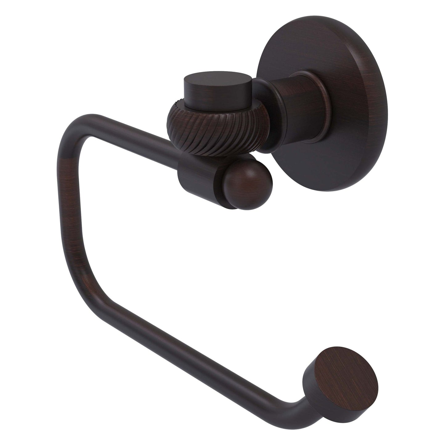 Allied Brass Continental 6.8" x 7" Venetian Bronze Solid Brass Euro-Style Toilet Tissue Holder with Twisted Accents
