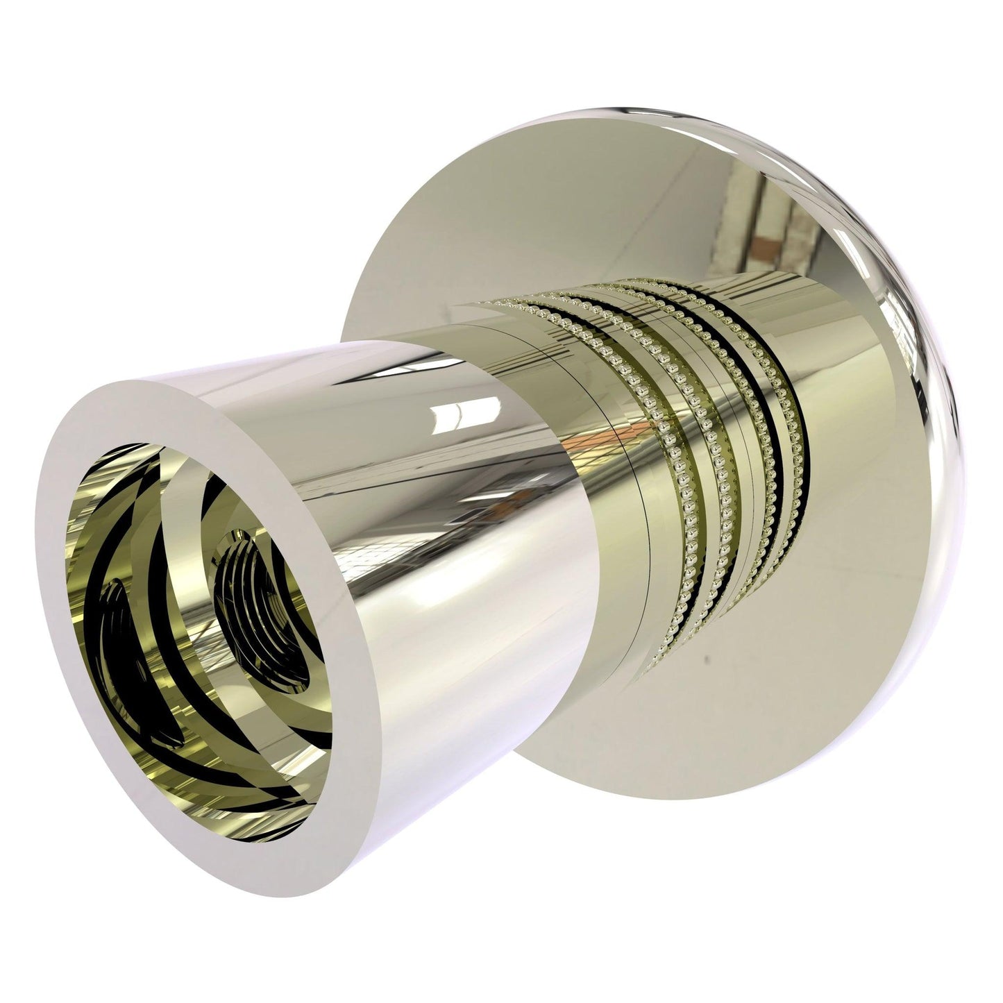 Allied Brass Skyline 1099D 2.8" x 2.2" Polished Nickel Solid Brass Shower Curtain Rod Brackets