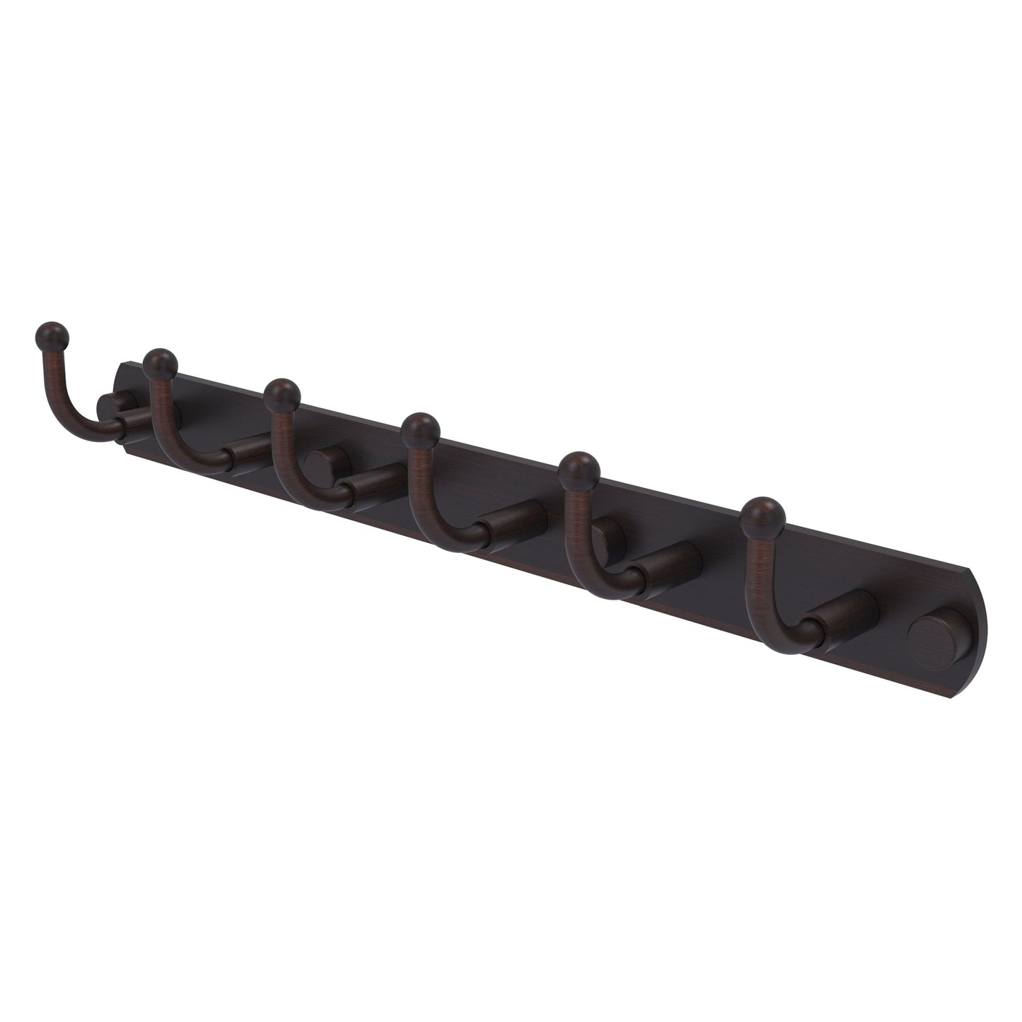 Allied Brass Skyline 15.5" x 2.5" Venetian Bronze Solid Brass 6-Position Tie and Belt Rack