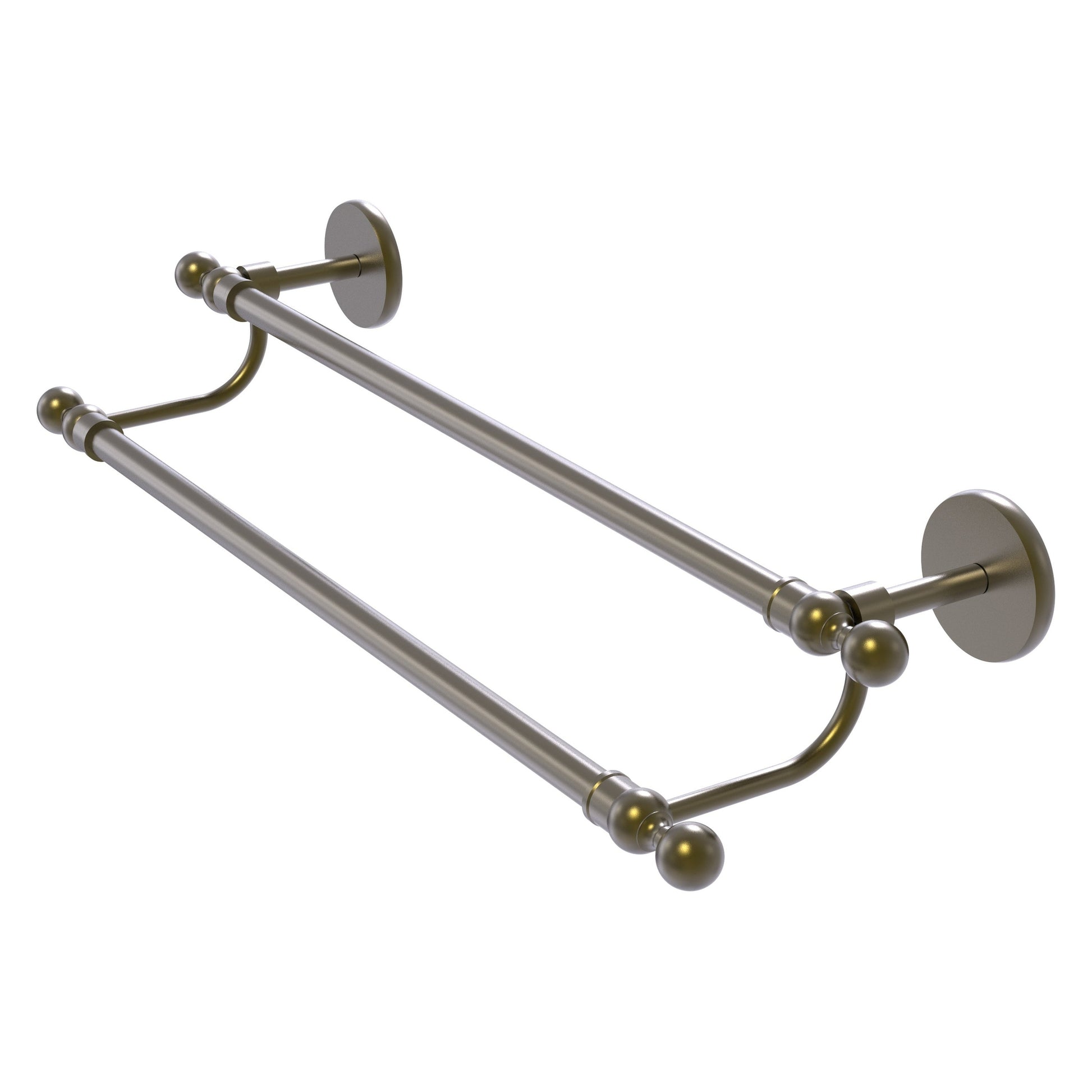 Allied Brass Skyline 18" x 20.5" Antique Brass Solid Brass Double Rack Towel Bar