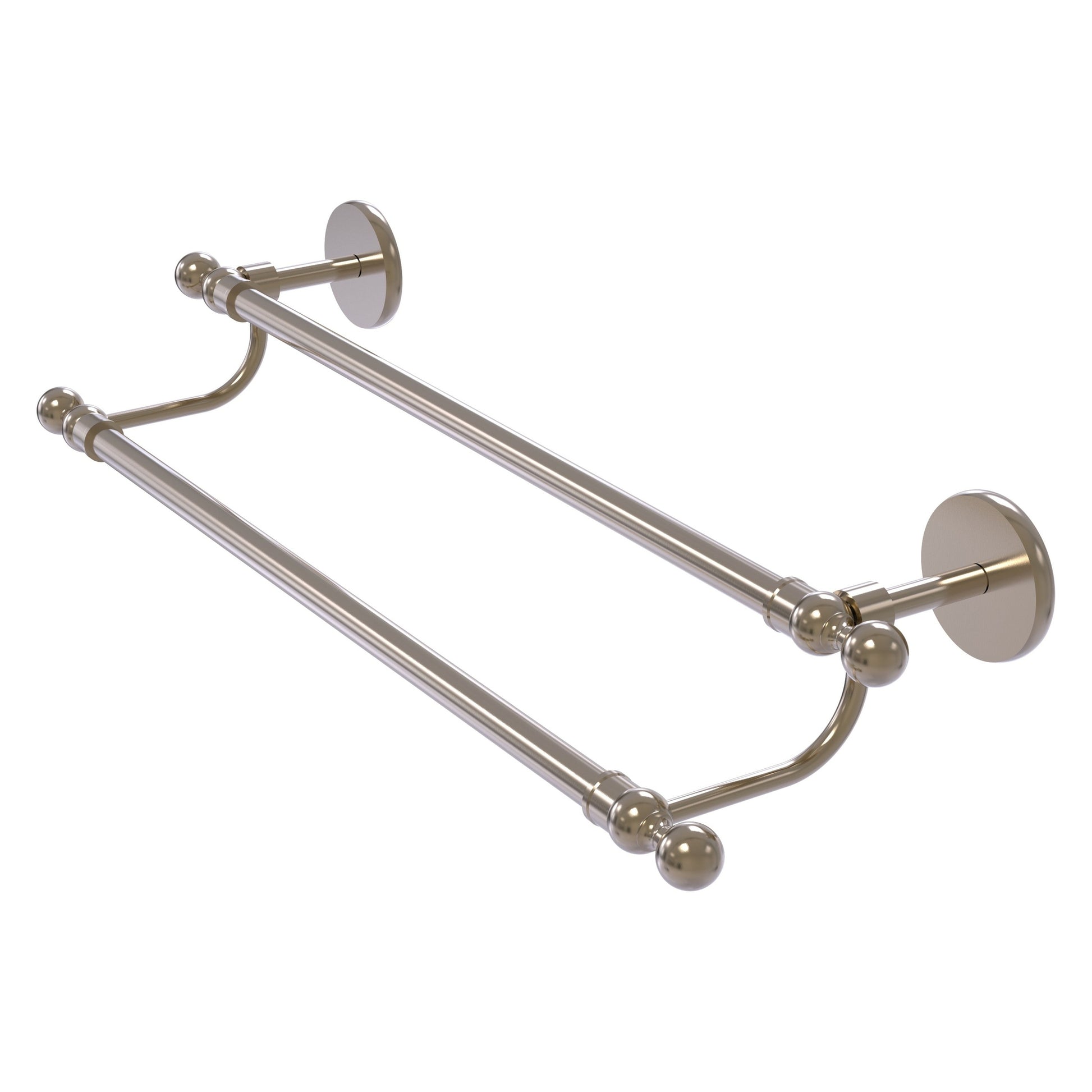 Allied Brass Skyline 18" x 20.5" Antique Pewter Solid Brass Double Rack Towel Bar