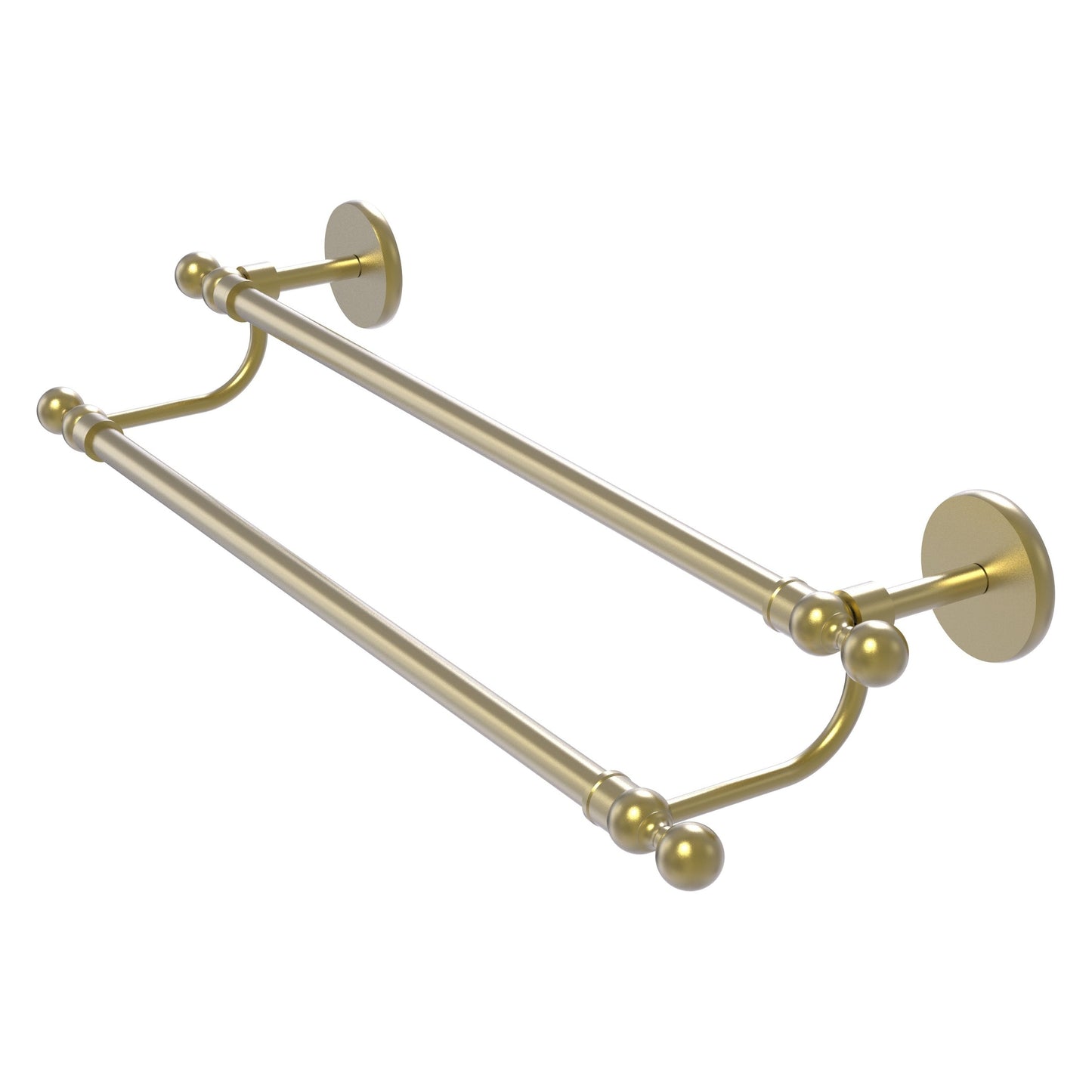 Allied Brass Skyline 18" x 20.5" Satin Brass Solid Brass Double Rack Towel Bar