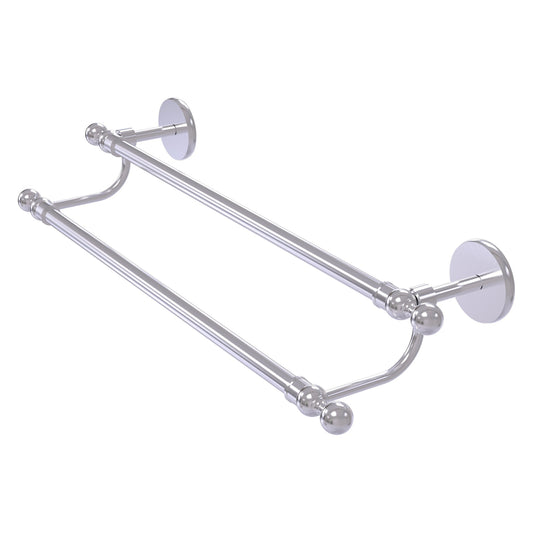 Allied Brass Skyline 18" x 20.5" Satin Chrome Solid Brass Double Rack Towel Bar