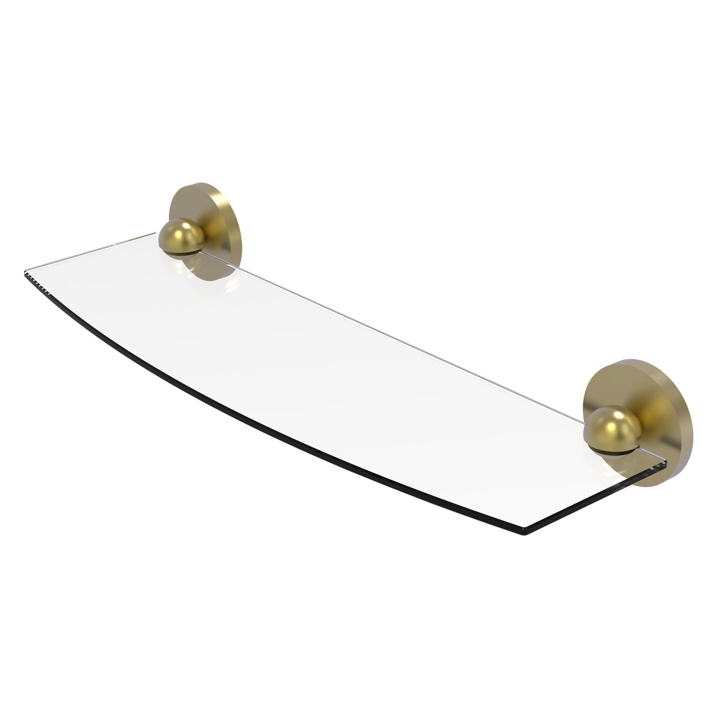 Allied Brass Skyline 18" x 5" Satin Brass Solid Brass Glass Shelf