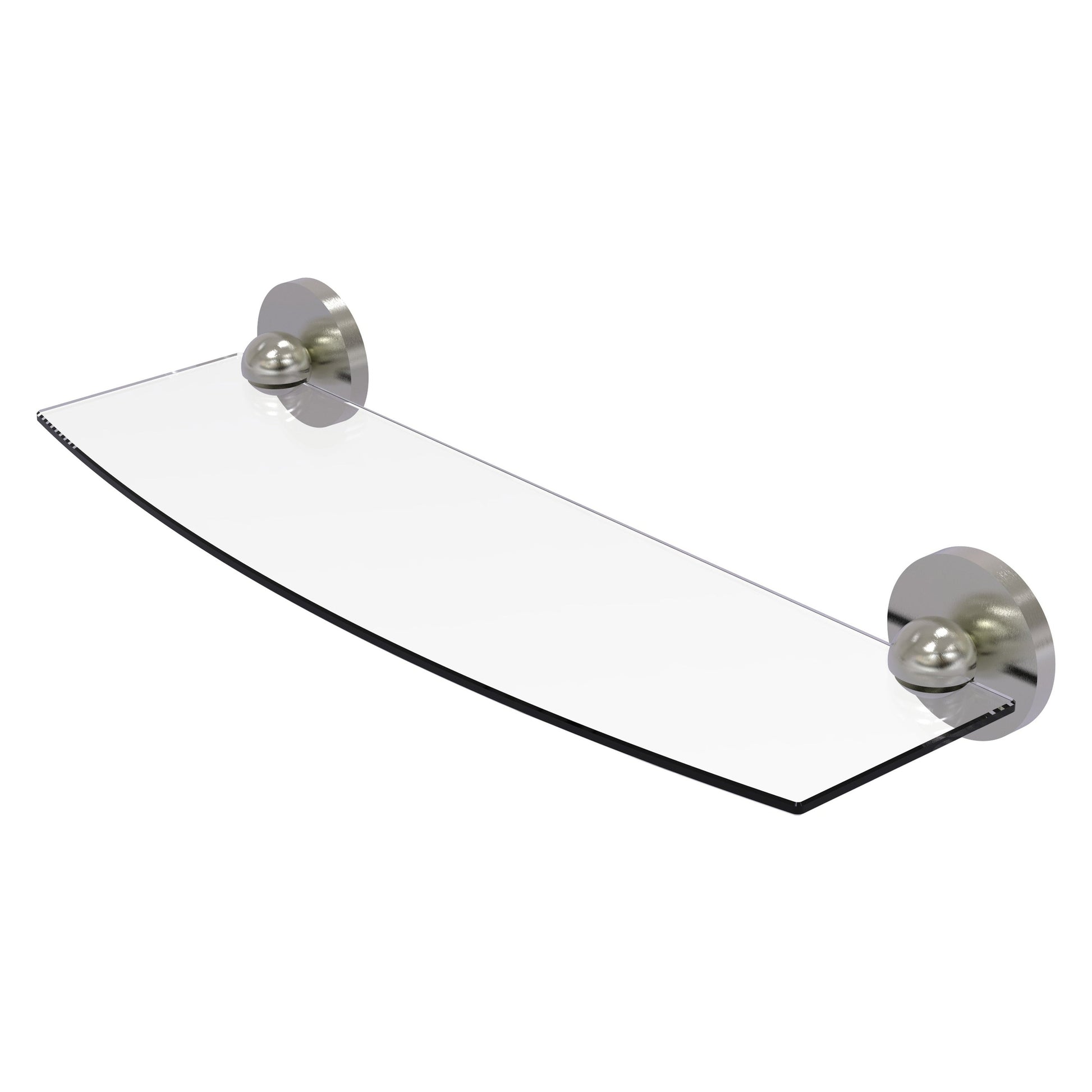 Allied Brass Skyline 18" x 5" Satin Nickel Solid Brass Glass Shelf