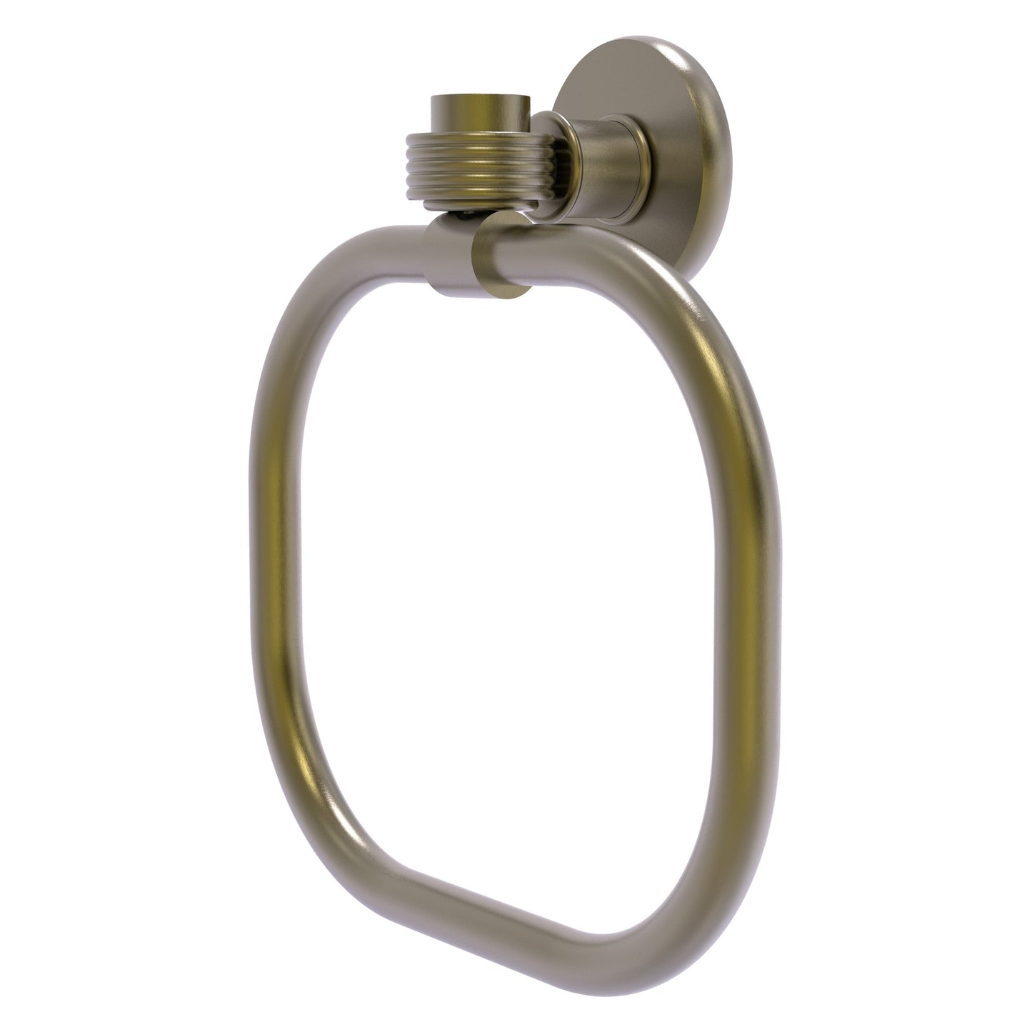 Allied Brass Skyline 2016G 9" Antique Brass Solid Brass Towel Ring With Grooved Accents