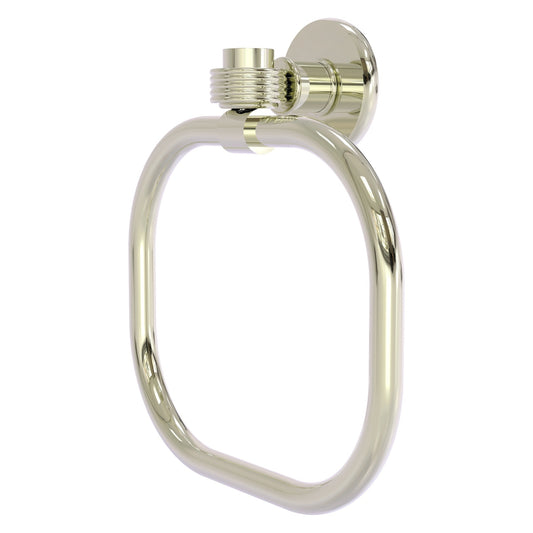 Allied Brass Skyline 2016G 9" Polished Nickel Solid Brass Towel Ring With Grooved Accents