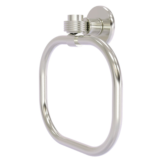 Allied Brass Skyline 2016G 9" Satin Nickel Solid Brass Towel Ring With Grooved Accents