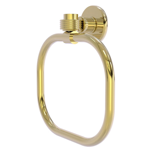 Allied Brass Skyline 2016G 9" Unlacquered Brass Solid Brass Towel Ring With Grooved Accents