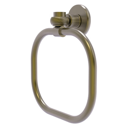 Allied Brass Skyline 2016T 9" Antique Brass Solid Brass Towel Ring With Twist Accents