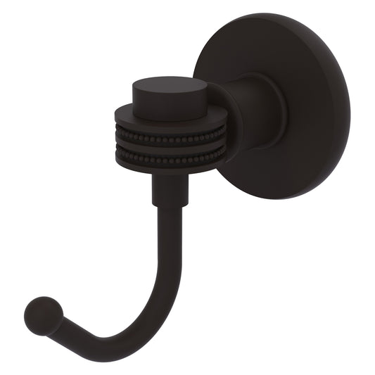Allied Brass Skyline 2020D 2.8" x 4.77" Oil Rubbed Bronze Solid Brass Robe Hook With Dotted Accents