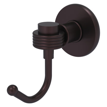 Allied Brass Skyline 2020G 2.8" x 4.77" Antique Bronze Solid Brass Robe Hook With Grooved Accents