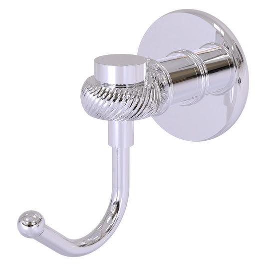 Allied Brass Skyline 2020T 2.8" x 4.77" Polished Chrome Solid Brass Robe Hook With Twist Accents