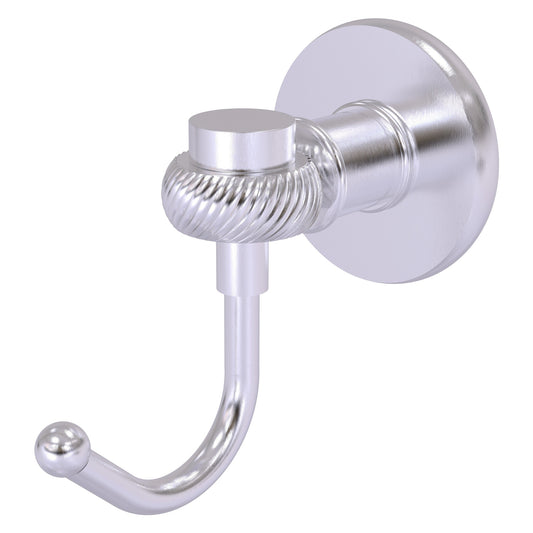 Allied Brass Skyline 2020T 2.8" x 4.77" Satin Chrome Solid Brass Robe Hook With Twist Accents